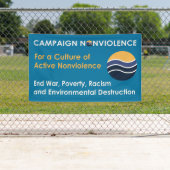 3' x 5' Campagne geweldloosheid banner (Insitu)