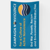 3' x 5' Campagne geweldloosheid banner (Verticaal)