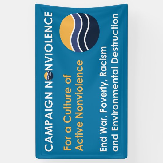 3' x 5' Campagne geweldloosheid banner (Verticaal)