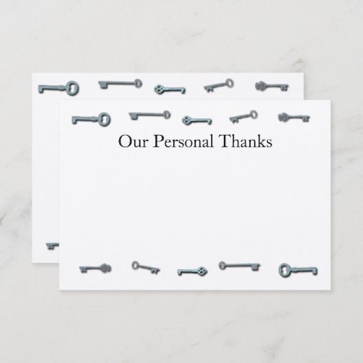 3 x 5 ctc - Hartelijk dank, kaart (Voorkant / Achterkant)