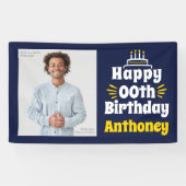 3’ x 5’ Happy Birthday elk jaar foto-banner Spandoek (Horizontaal)