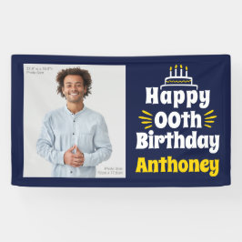3’ x 5’ Happy Birthday elk jaar foto-banner Spandoek