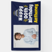 3’ x 5’ Happy Birthday elk jaar foto-banner Spandoek (Verticaal)