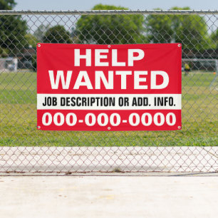 3' X 5' Help Gezochte banner