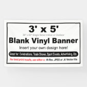 3 x 5 inch design uw eigen banner (Horizontaal)