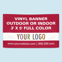 3' x 5' op maat gemaakte vinyl banner voor buiten 