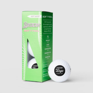 3 x aangepast logo foto Srixon Soft Feel golfballe Golfballen