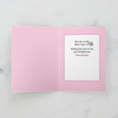 3 Year Old Cute Ballerina Cartoon Pink Birthday   Kaart (Binnen)