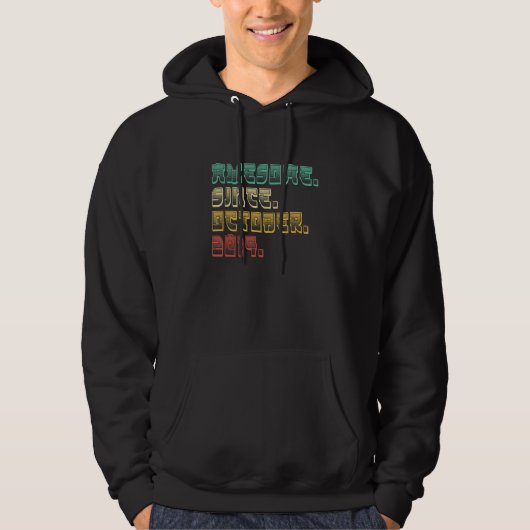 3 Years Old Awesome Since October 2019 3rd Birthd Hoodie (Voorkant)