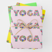 3 Yoga Wrapping Paper Original Waterverf Gift (In situ)
