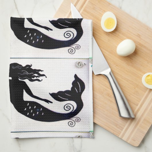 3 zand- en zee-zeemaïden theedoek (Quarter Fold)