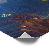 3 Zeemeerminnen zwemmen onder water Poster (Hoek)