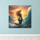 #3 Zeemeerminnenleven Canvas Afdruk (Insitu (Houten vloer))