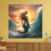 #3 Zeemeerminnenleven Canvas Afdruk (Insitu (Woonkamer))