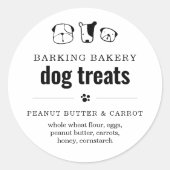 3" Zelfgemaakte Hond Bakkerij Business Treat Label (Voorkant)