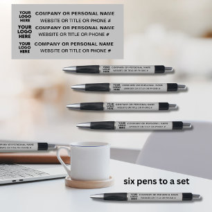 3-zijdige Logo Business Grey met zwart Pen