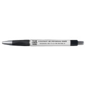 3-zijdige Logo Business Wit Zwart Naam Titel Pen (Voorkant)