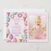 3 Zoet als een meisje 3e verjaardag Kaart (Voorkant)