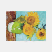 3 Zonnebloemen in een Vase, Van Gogh Fleece Blanke (Voorkant (Horizontaal))
