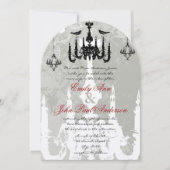 3 Zwarte luchters Tortelduifjes Weddenschap Kaart (Voorkant)