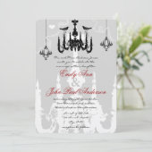 3 Zwarte luchters Tortelduifjes Weddenschap Kaart (Staand voorkant)