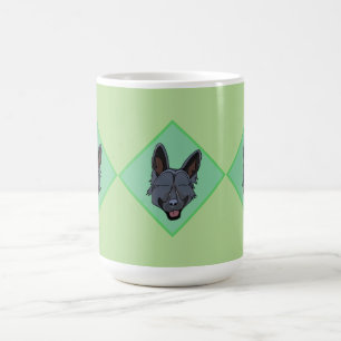 3 Zwarte mok groene diamant Shepherd, zwarte herde