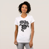 3 zwarte rozen t-shirt (Voorkant volledig)
