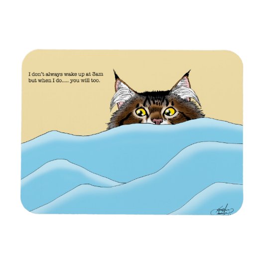 3am kat wakker magneet (Horizontaal)