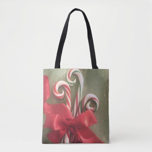 3Candy Canes Canvas tas (Voorkant)