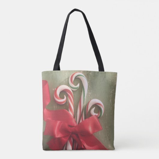 3Candy Canes Canvas tas (Achterkant)