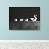 3cm familie zwemmen canvas afdruk (Insitu (Houten vloer))