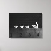 3cm familie zwemmen canvas afdruk (Voorkant)