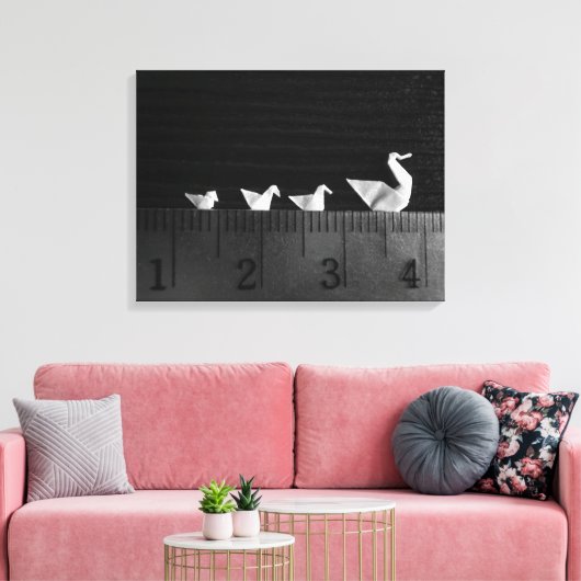 3cm familie zwemmen canvas afdruk (Insitu (Woonkamer))