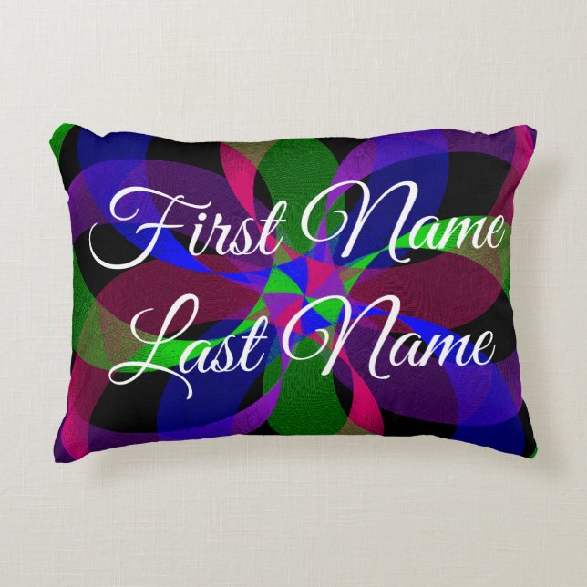 3D 2D Geometric Hybrid Accent Parody Pillow Kussen (Voorkant)