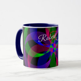 3D 2D Geometric Hybrid Coffee Mug Mok