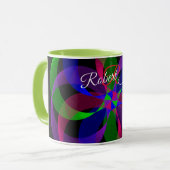 3D 2D Geometric Hybrid Coffee Mug Mok (Voorkant links)