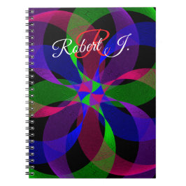 3D 2D Geometric Hybrid Spiral Notebook Notitieboek