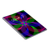3D 2D Geometrisch Hybride Spiraal Notebook Notitieboek (Rechterzijde)