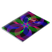 3D 2D Geometrisch Hybride Spiraal Notebook Notitieboek (Linkerzijde)