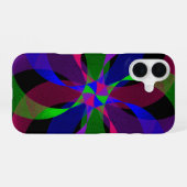 3D 2D Geometrische Hybride iPhone 16 Hoes Hoesje (Achterkant horizontaal)