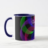 3D 2D Geometrische Hybride Koffiemok Mok (Links)