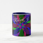3D 2D Geometrische Hybride Koffiemok Mok (Midden)