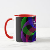 3D 2D Geometrische Hybride Koffiemok Mok (Links)