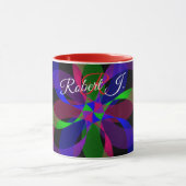 3D 2D Geometrische Hybride Koffiemok Mok (Midden)