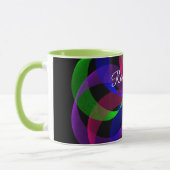 3D 2D Geometrische Hybride Koffiemok Mok (Links)