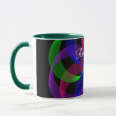 3D 2D Geometrische Hybride Koffiemok Mok (Links)
