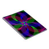 3D 2D Geometrische Hybride Spiraal Notebook Notitieboek (Rechterzijde)
