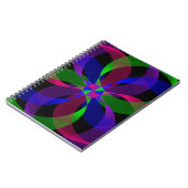 3D 2D Geometrische Hybride Spiraal Notebook Notitieboek (Linkerzijde)