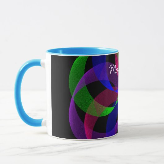 3D 2D Hybride Geometrische Koffie Mok (Links)