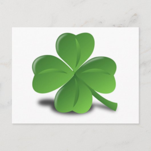 3D 4 Leaf Clover Briefkaart (Voorkant)